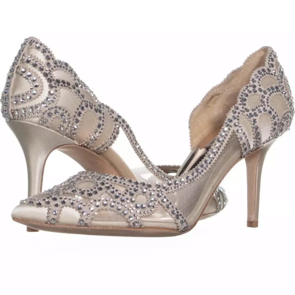 Badgley Mischka Marissa D'Orsay Heels Ivory, 7 US